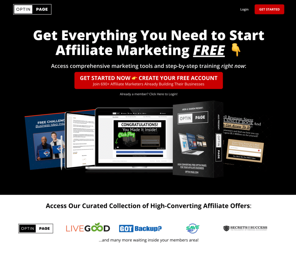 optin page new home page